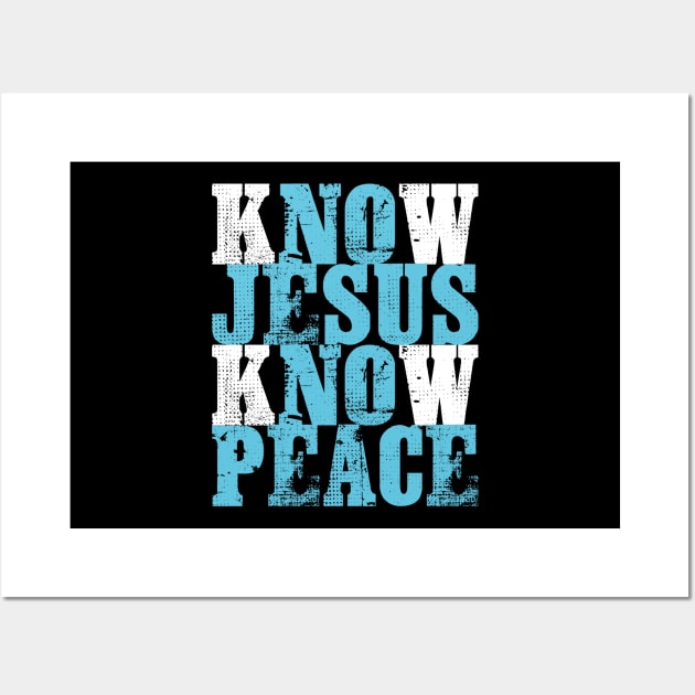 Jesus Know Peace Christian Gift Print Know Religious God Product Wall Art by Linco